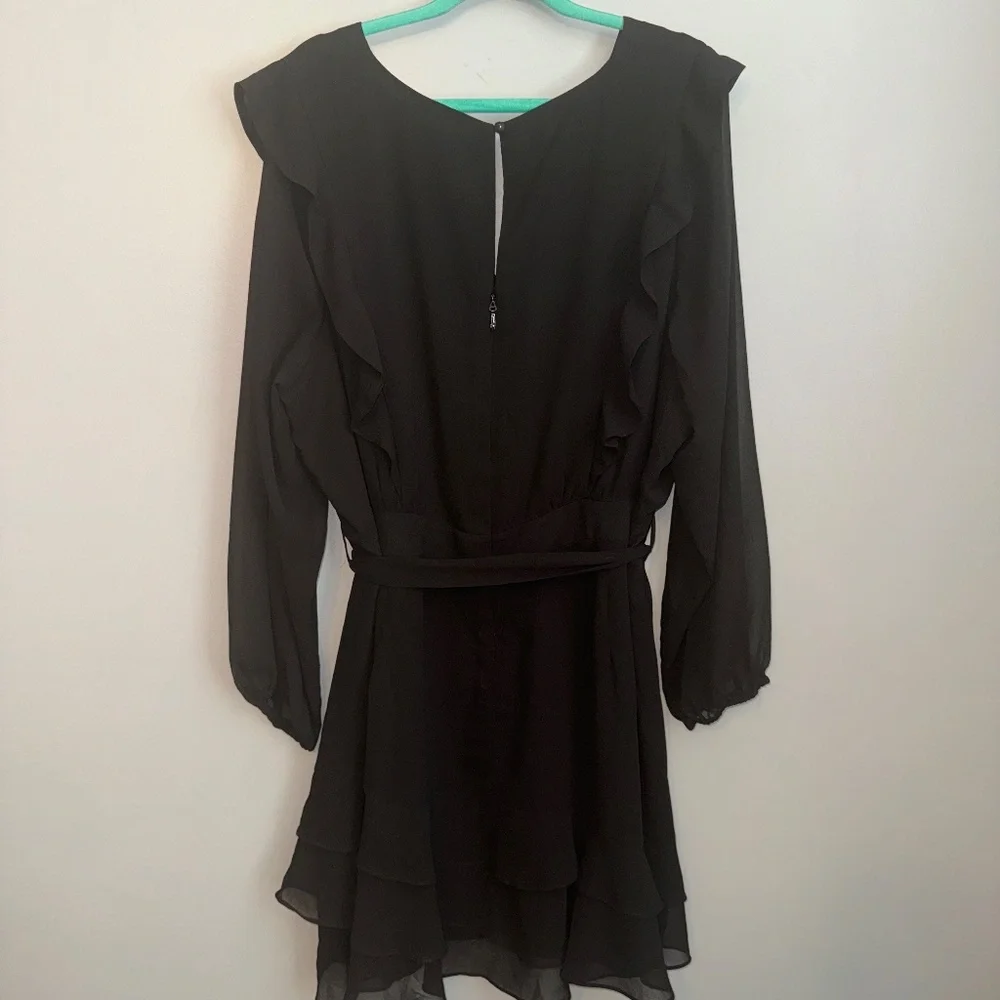 EUC City Chic Trendy Pretty Ruffle Cocktail Dress LBD Size 22W - Picture 4 of 5